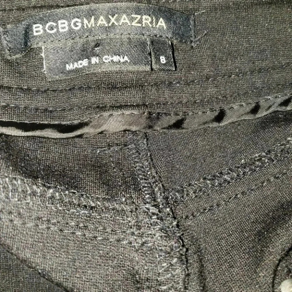 BCBGMAXAZRIA 8 black stretch skinny pants with side zipper - Picture 5 of 6